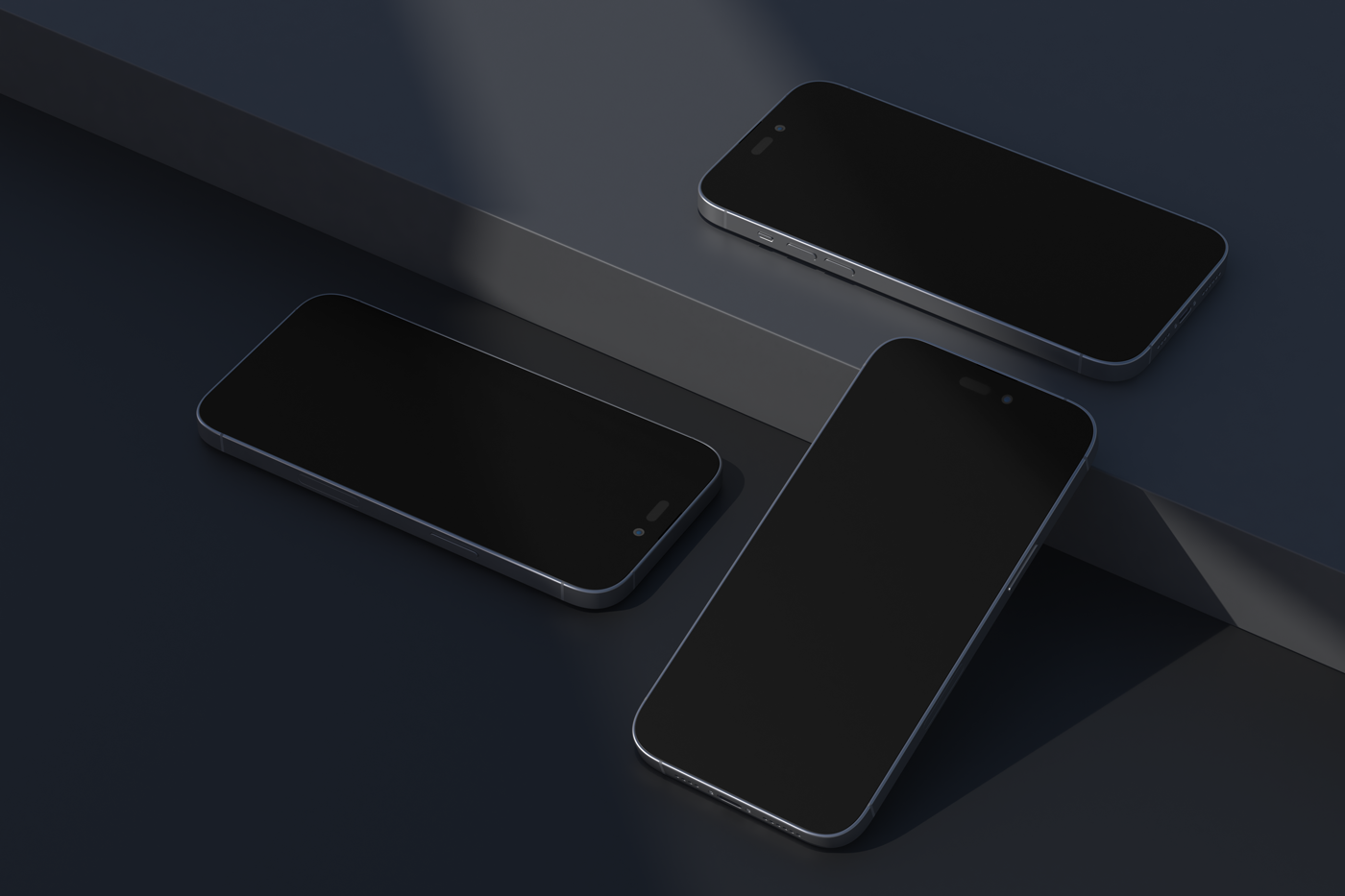 Phone mockup alternate angle